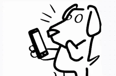 a cartoon dog holding a mobile phone and looking surprised

Image from https://substack.com/@shmck