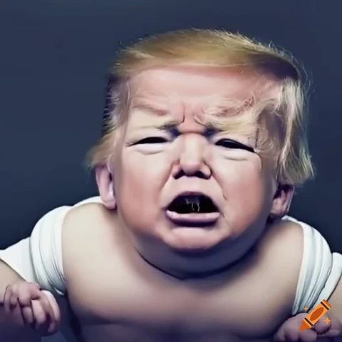 Donald Trump als schreiendes Kleinkind