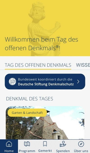 Tag des offenen Denkmals
In der App kann das Angebot in der Region durchsucht werden. 