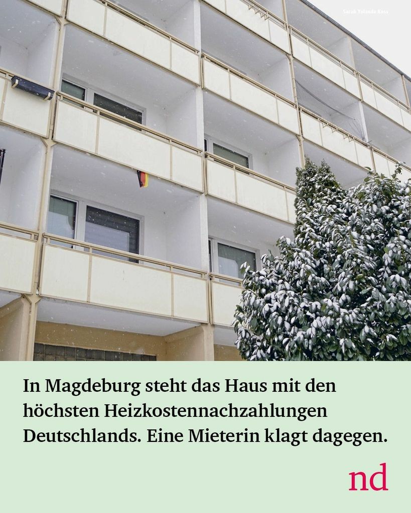 In Magdeburg steht das Haus mit den höchsten Heizkostennachzahlungen Deutschlands. Eine Mieterin klagt dagegen.
In Magdeburg steht das Haus mit den höchsten Heizkostennachzahlungen Deutschlands. Eine Mieterin klagt dagegen.