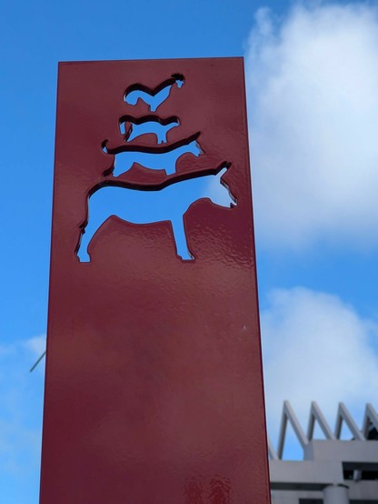 die Bremer Stadtmusikanten als Logo in einer Infostele