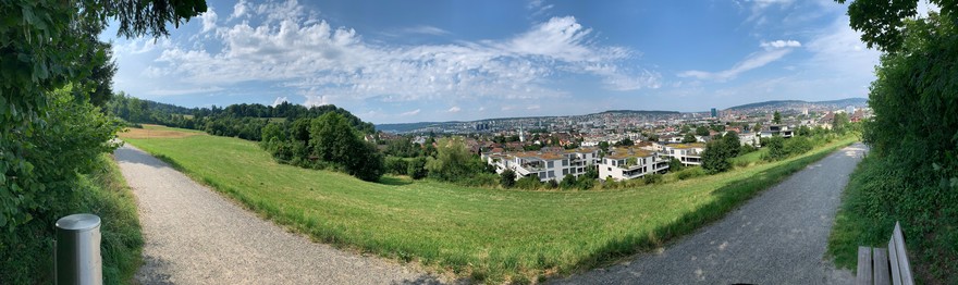 Panoramabild auf Zürich, in der Mitte Albisrieden.