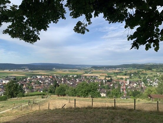 Blick ins Rafzerfeld, der rechtsrheinische Zürcher Zipfel, Kiesgrube der Schweiz