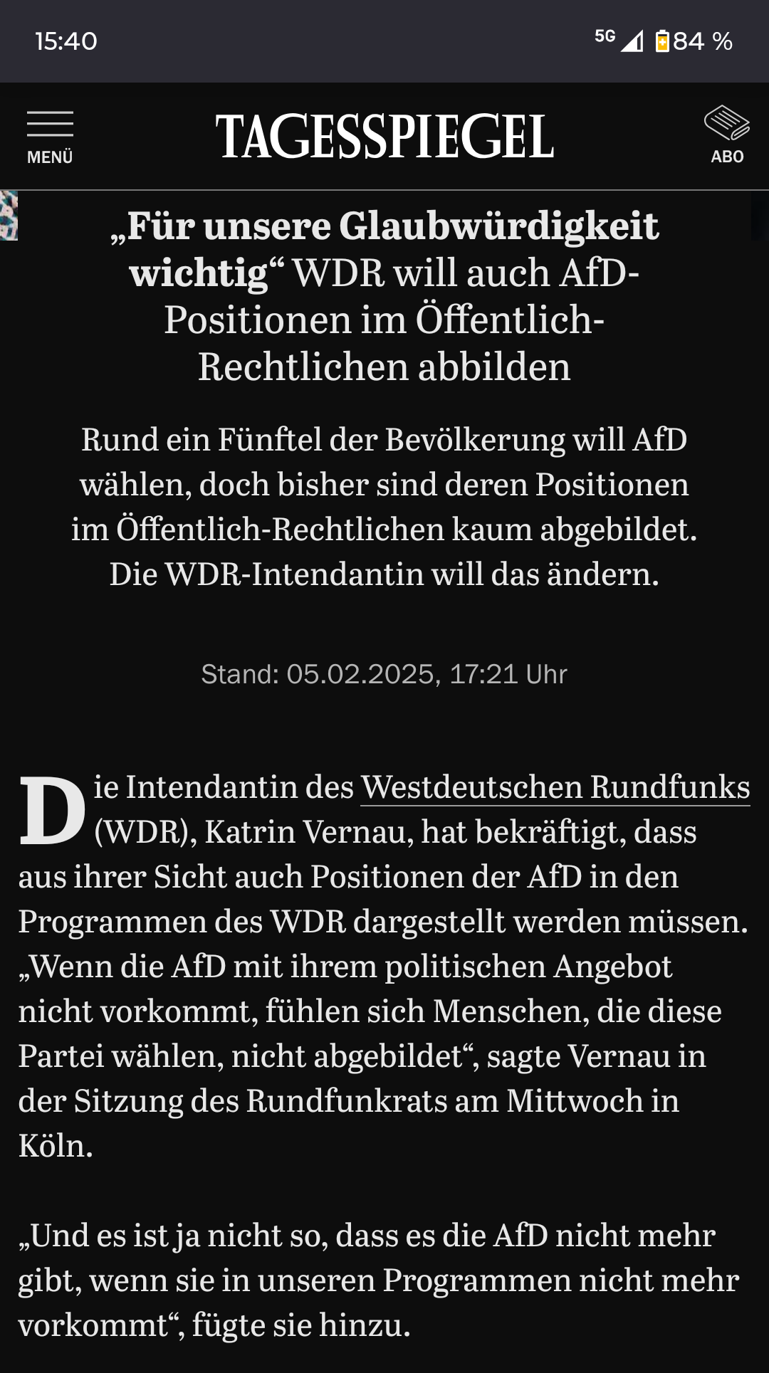 Vernau für mehr Nazis.