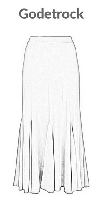 Schwarzweiß-Zeichnung eines Godetrocks.