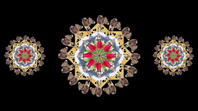 Yoga im In derGruppe zu dritt, Mandalas steigen nach oben, Hinterrund Allgäuer Berge, Erklärungen zu den Figuren im Dialekt.