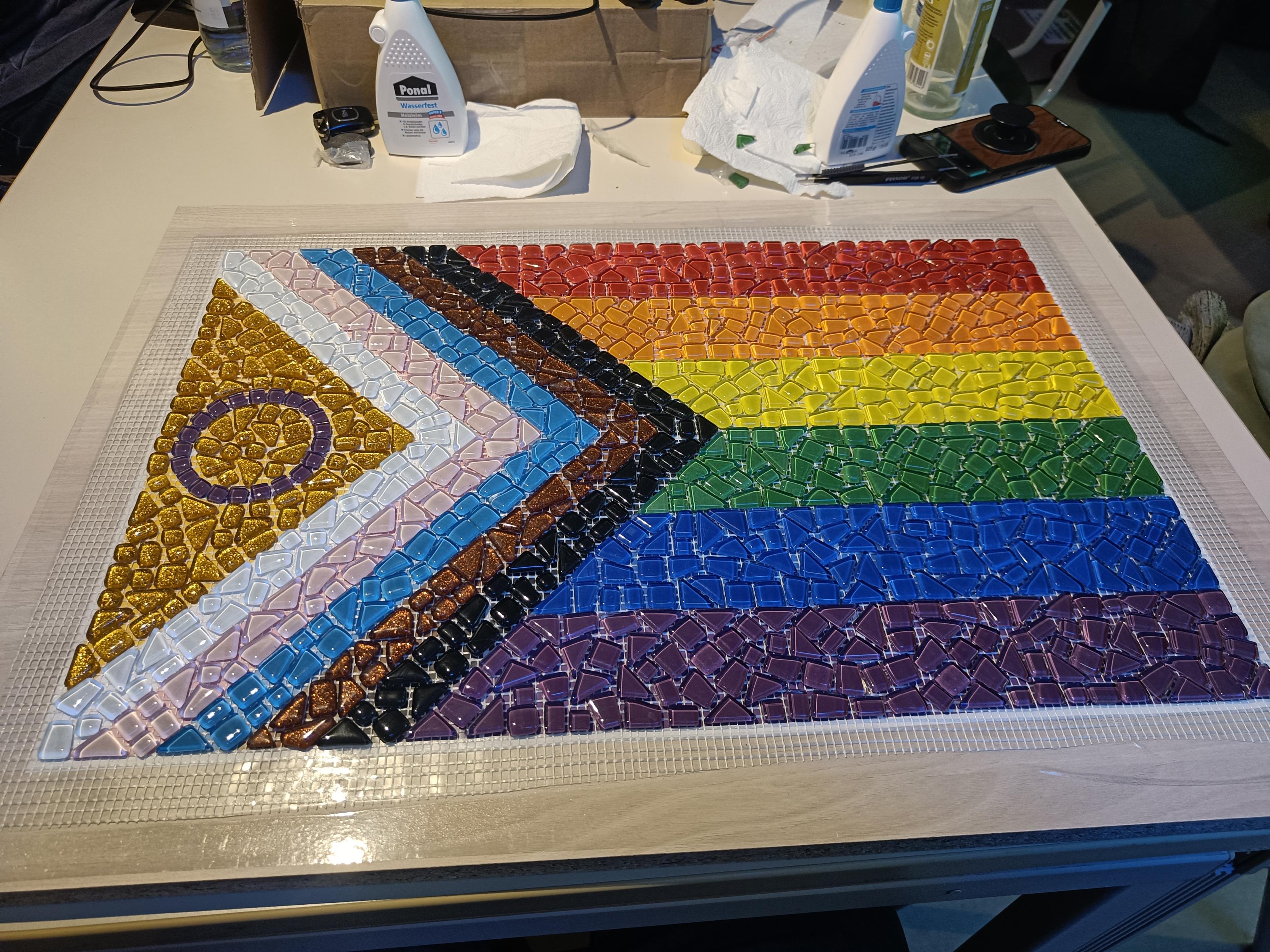 Fertiges Pride Flag Mosaik