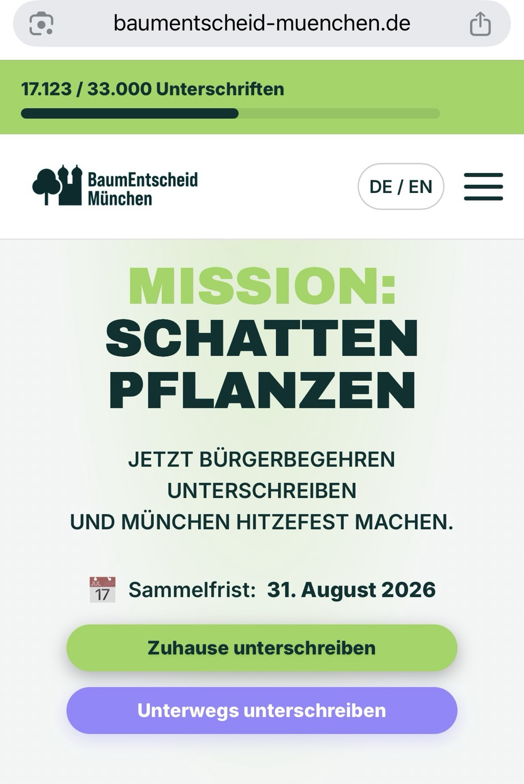 Baumentscheid München